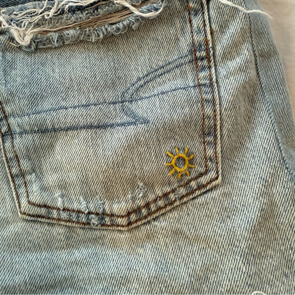 American Eagle Rainbow/ Patchwork Embroidered Jea… - image 7